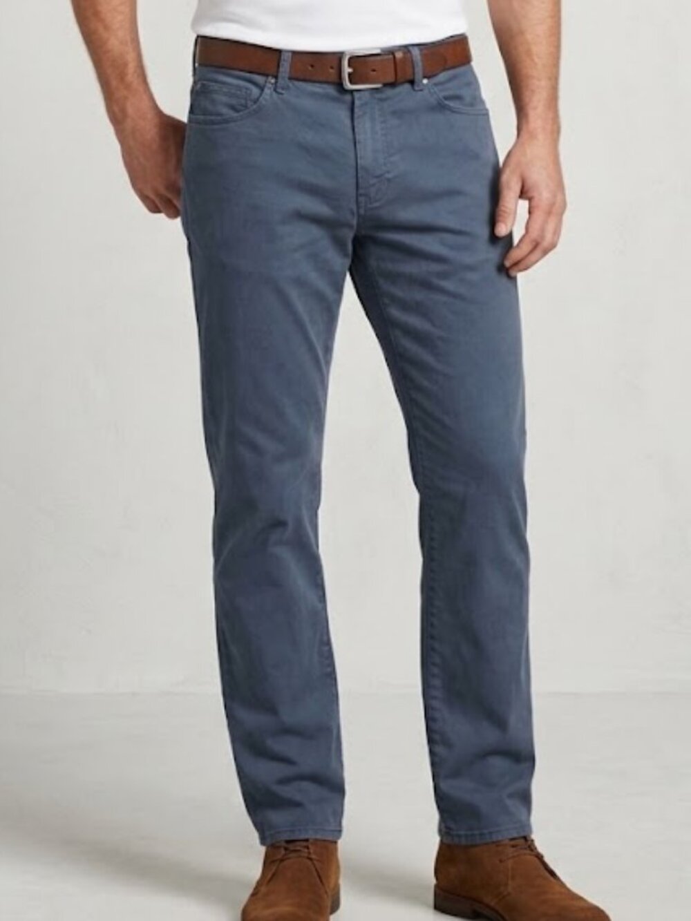 Peter Millar Crown Men's Blue Stretch Cotton 5-Pocket Pants Size 36